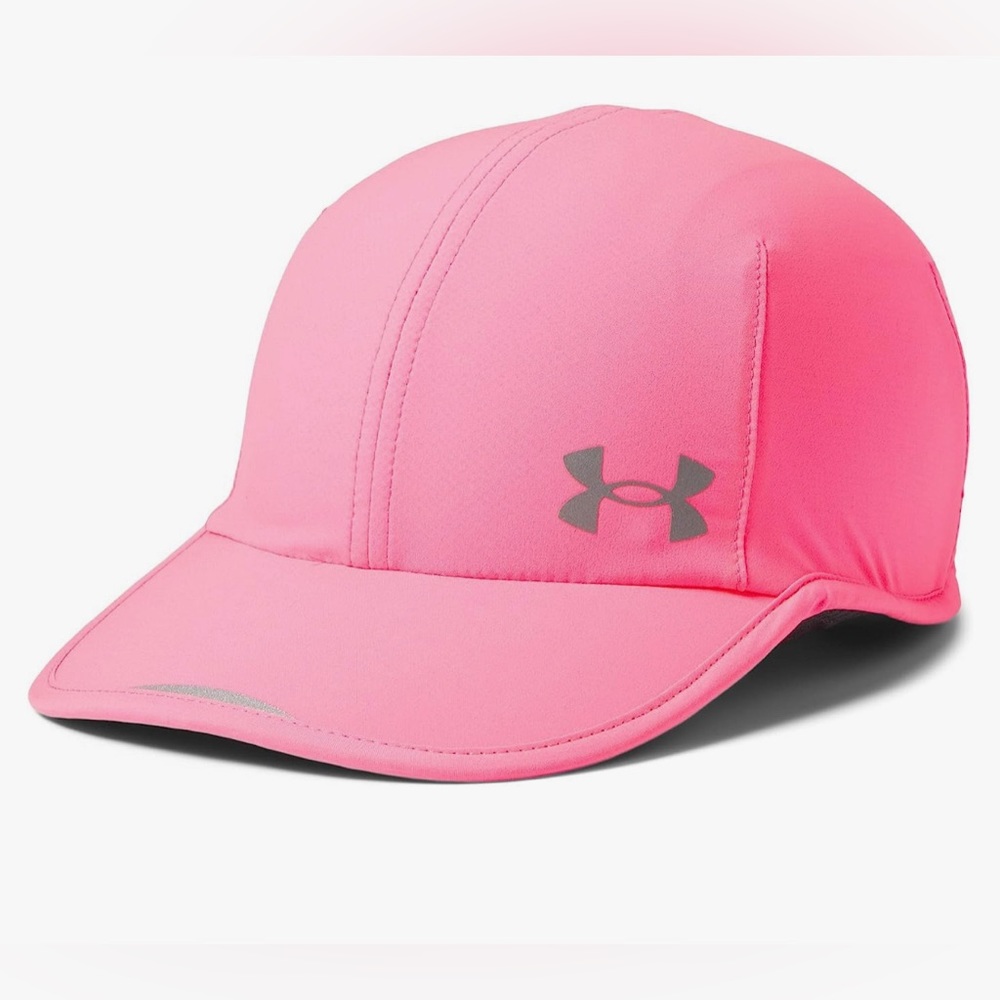 Pink And Grey Under Armour Women's Launch Run Hat NWT